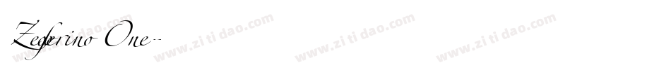 Zeferino One字体转换